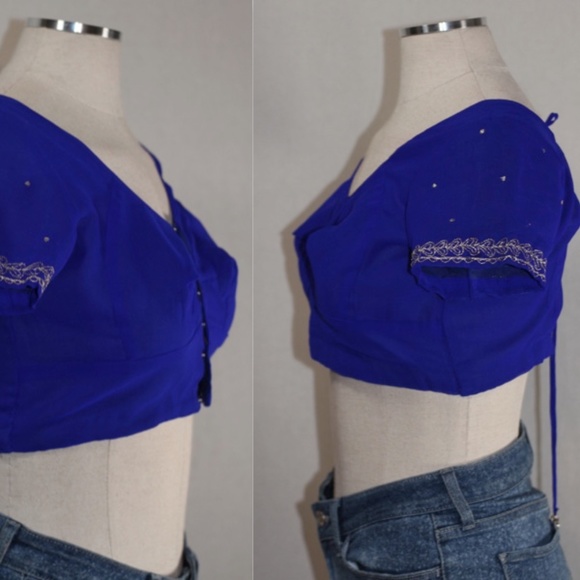 Blue Crop Top - Picture 2 of 12